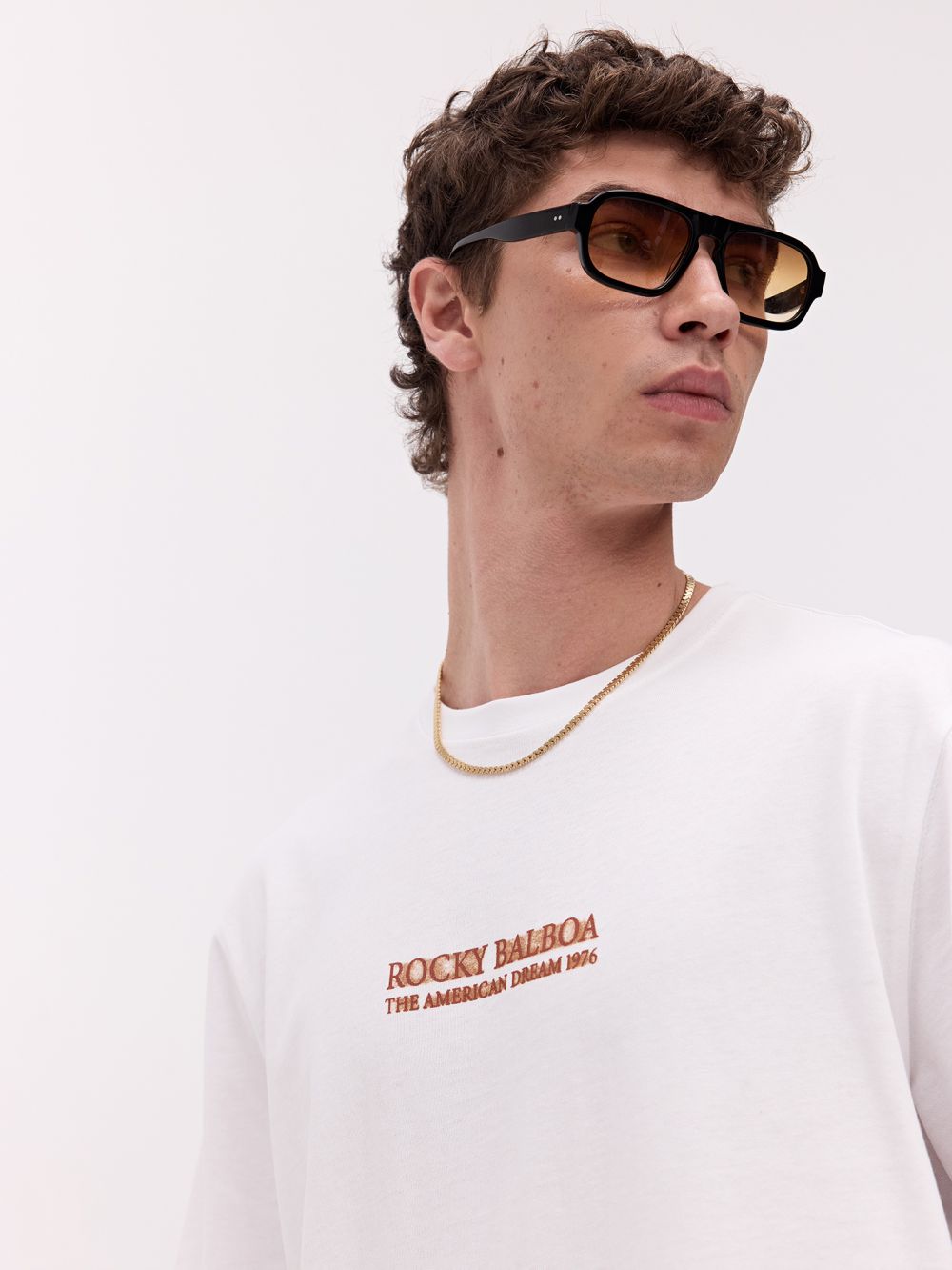 טי רוקי Relaxed fit שטופה