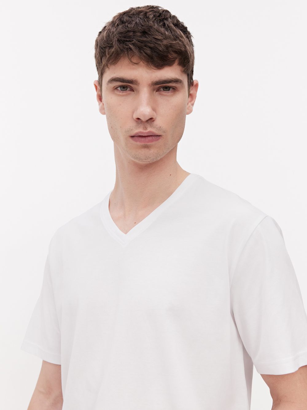 טי שירט בייסיק בגזרת v