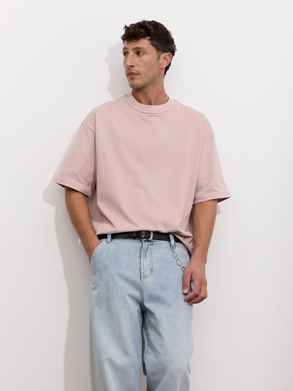 חולצה אוברסייז חלקה