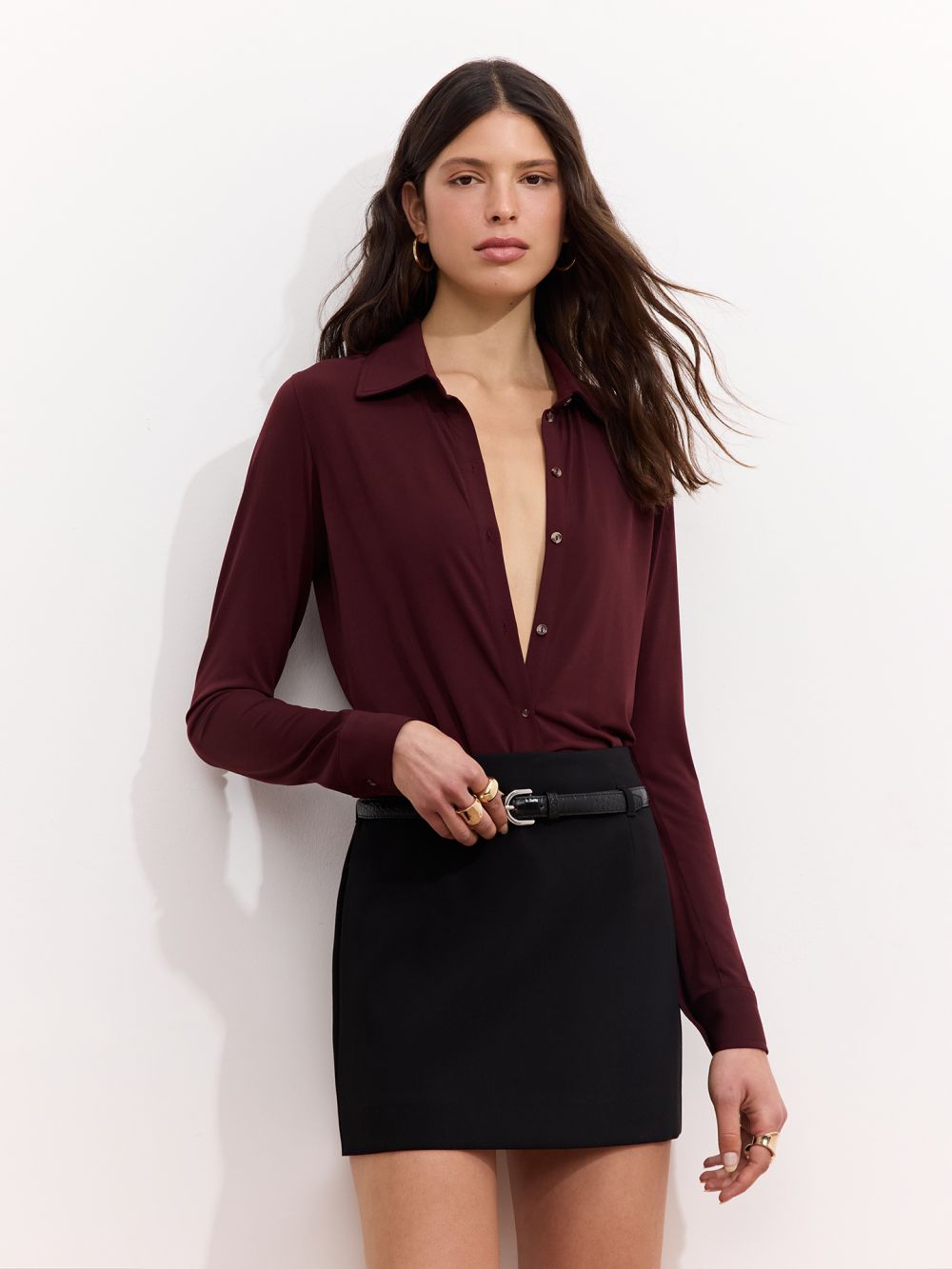 טי שירט מכופתרת