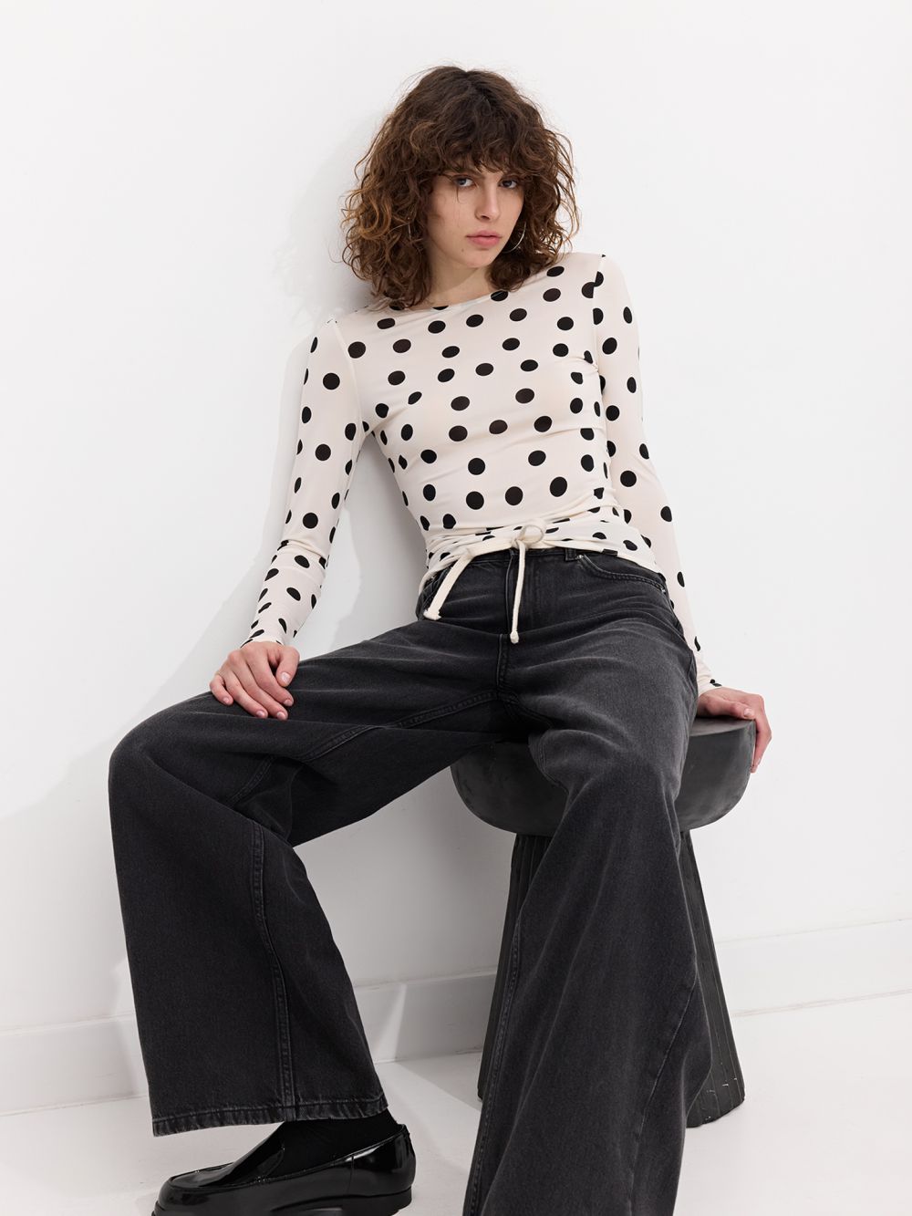 טי שירט שרוול ארוך צמודה