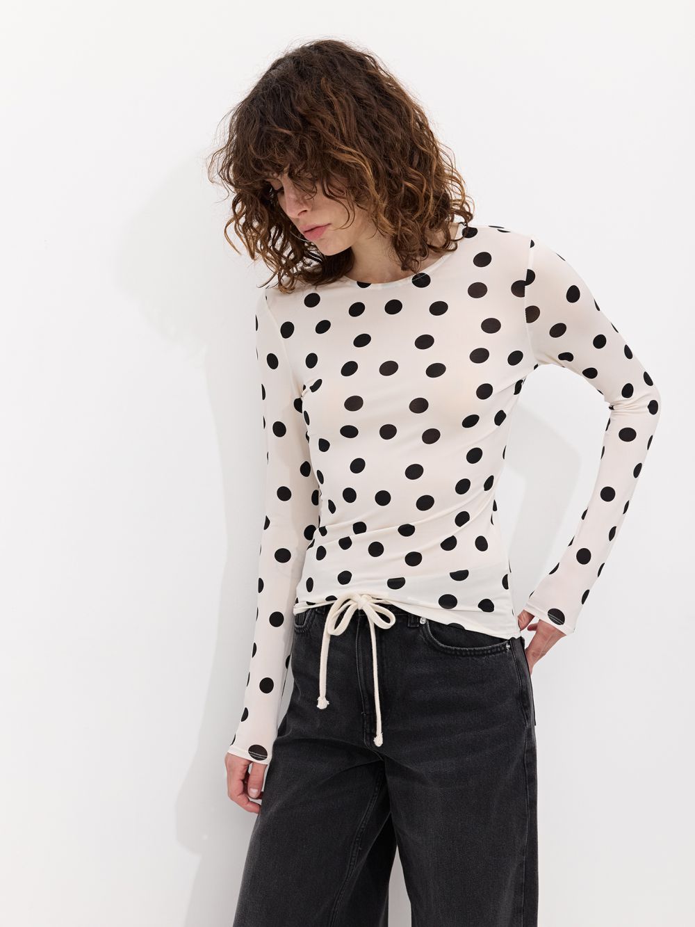 טי שירט שרוול ארוך צמודה