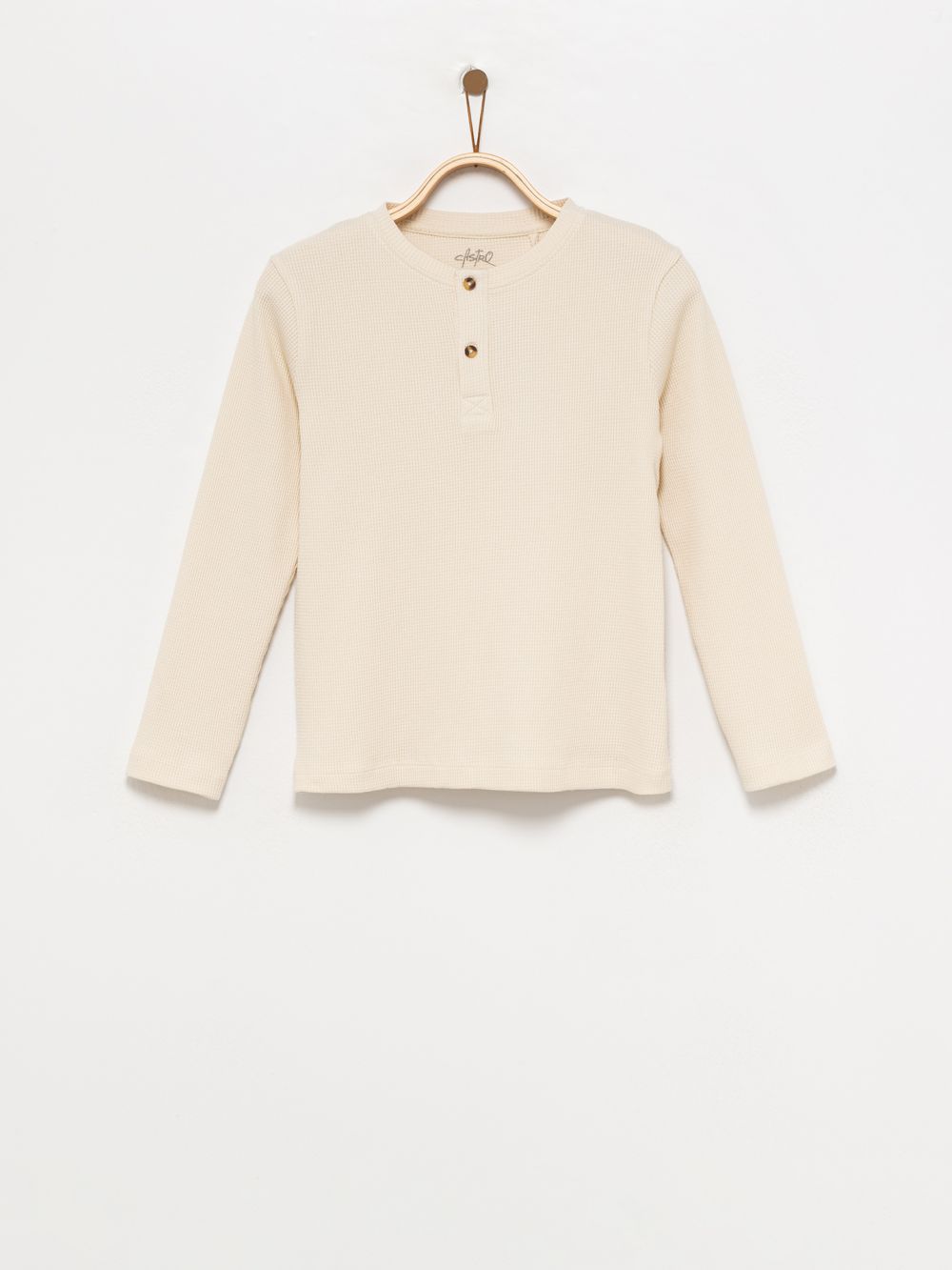 טי-שירט וופל ארוכה