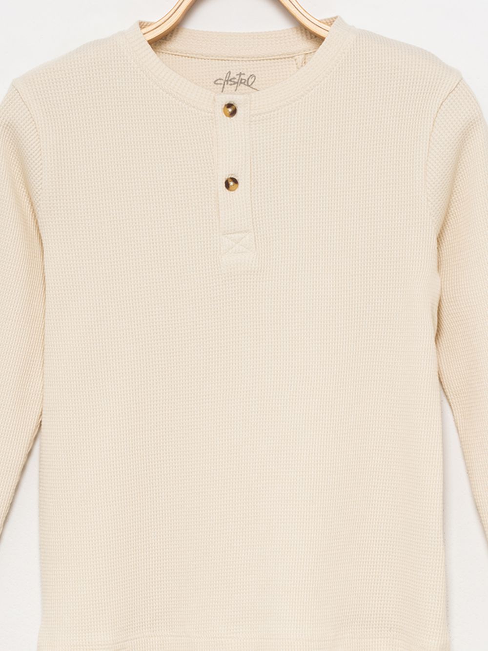 טי-שירט וופל ארוכה