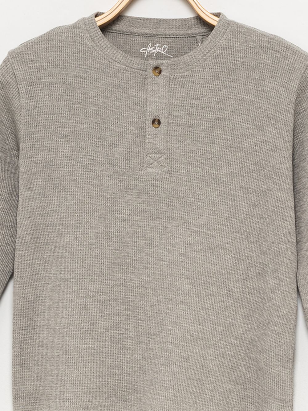 טי-שירט וופל ארוכה