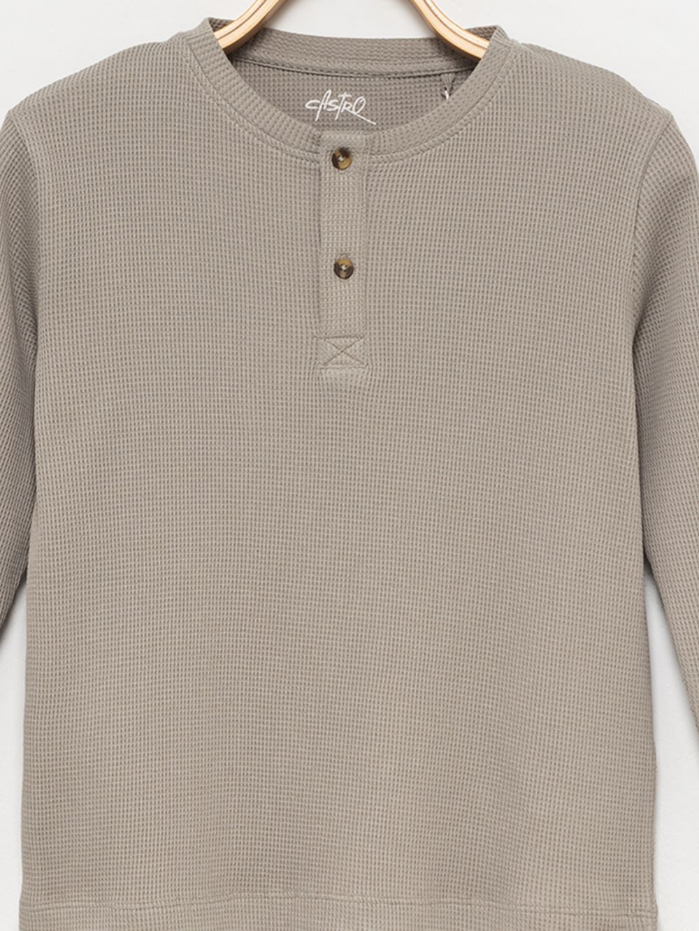 טי-שירט וופל ארוכה