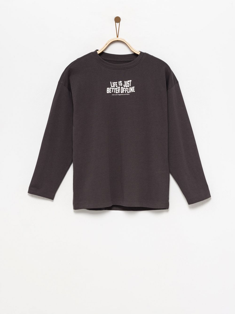 טי-שירט ארוכה עם כיתוב