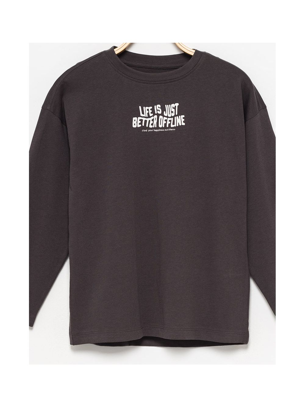 טי-שירט ארוכה עם כיתוב