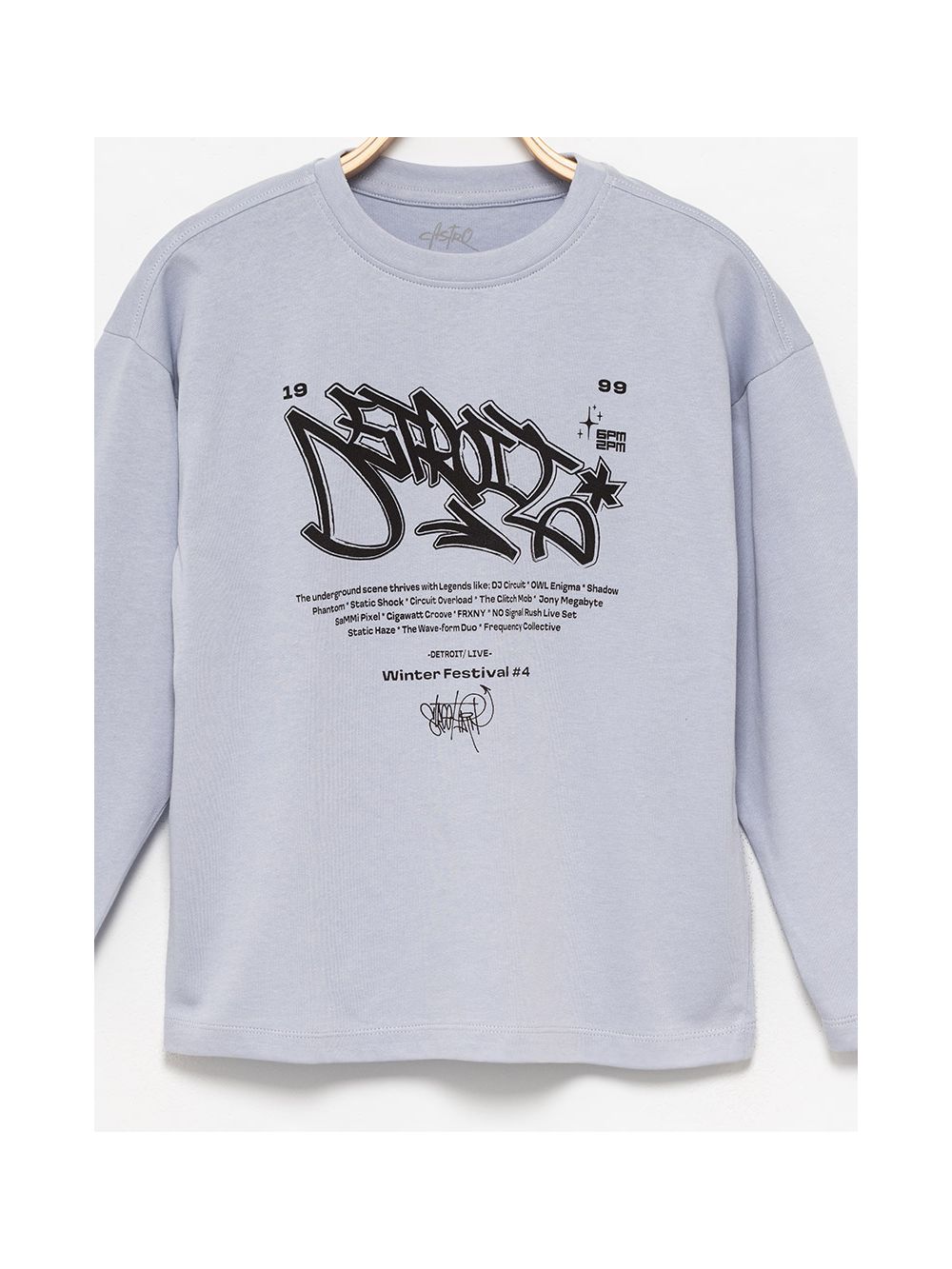 טי-שירט ארוכה עם כיתוב