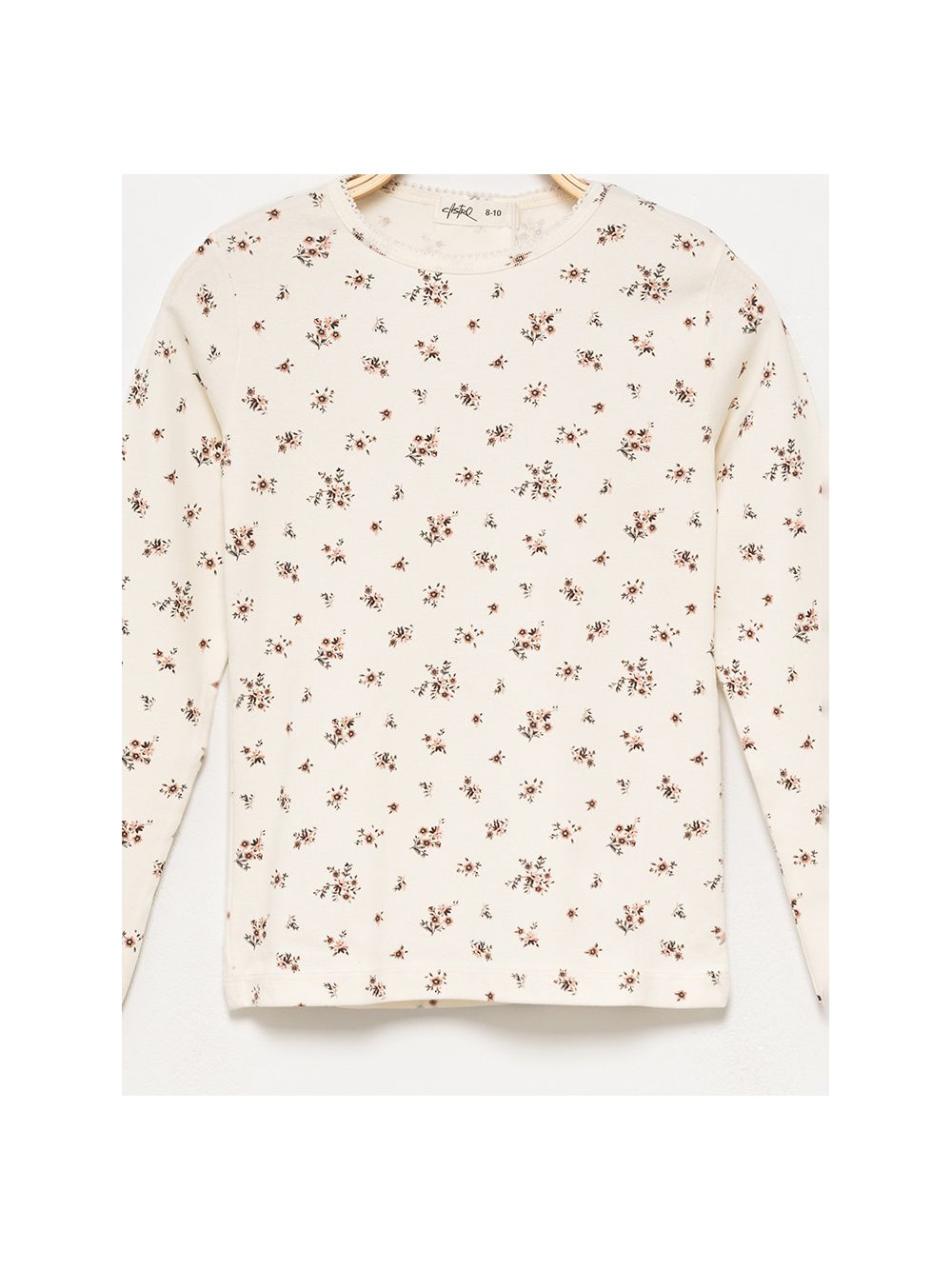 טי-שירט פרחונית ארוכה