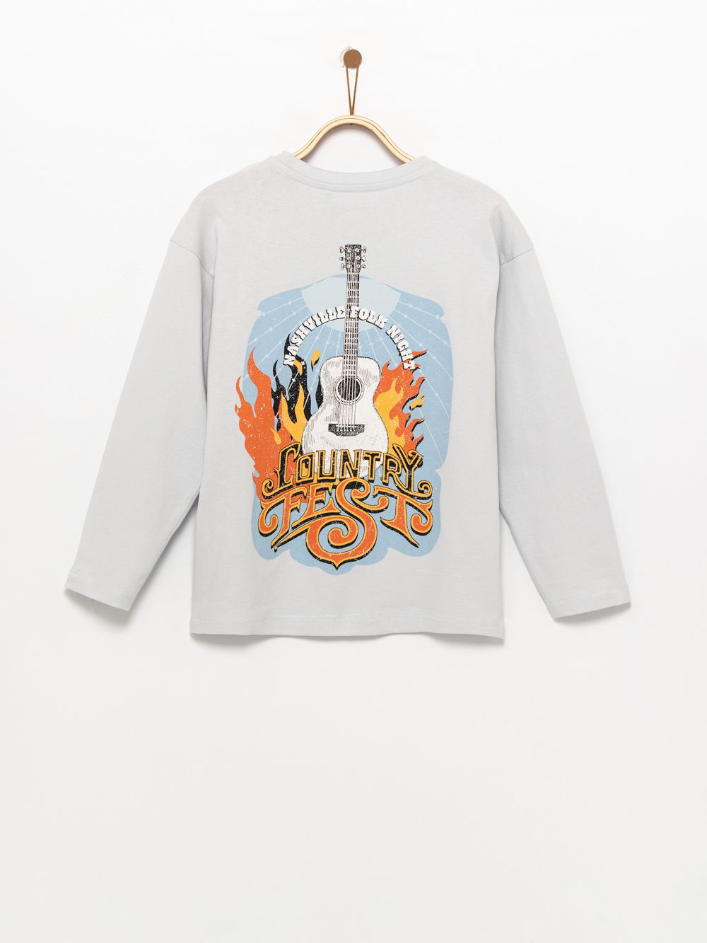 טי-שירט ארוכה עם הדפס