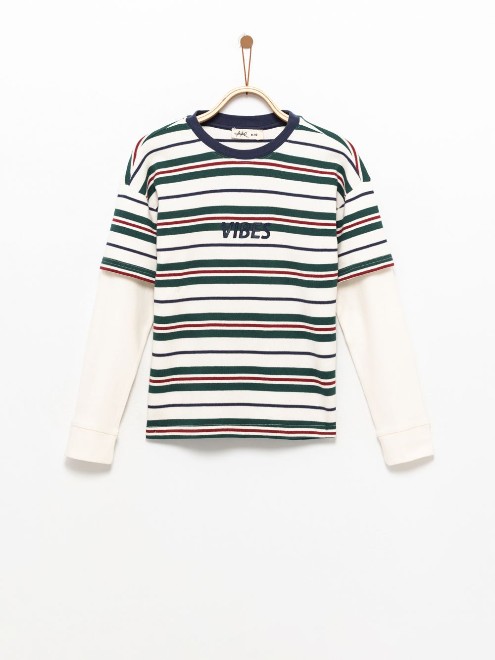 טי-שירט פסים ארוכה