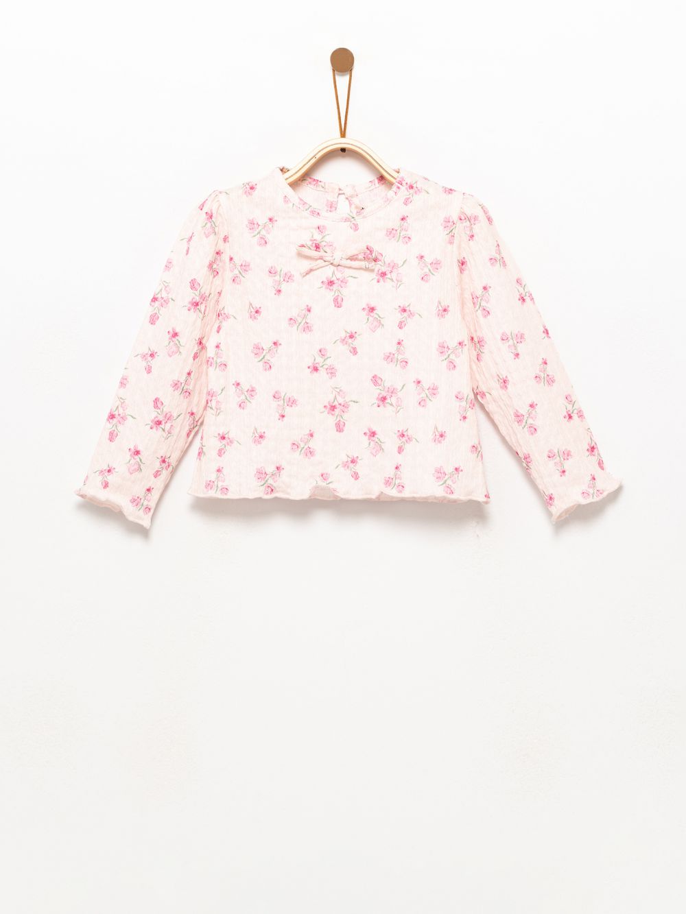 חולצת טקסטורה מודפסת