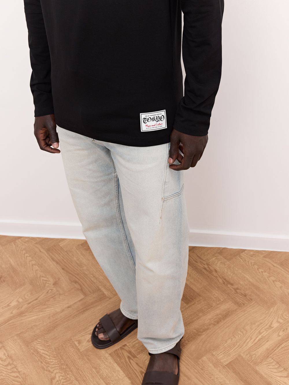 טי שרוול ארוך עם הדפס