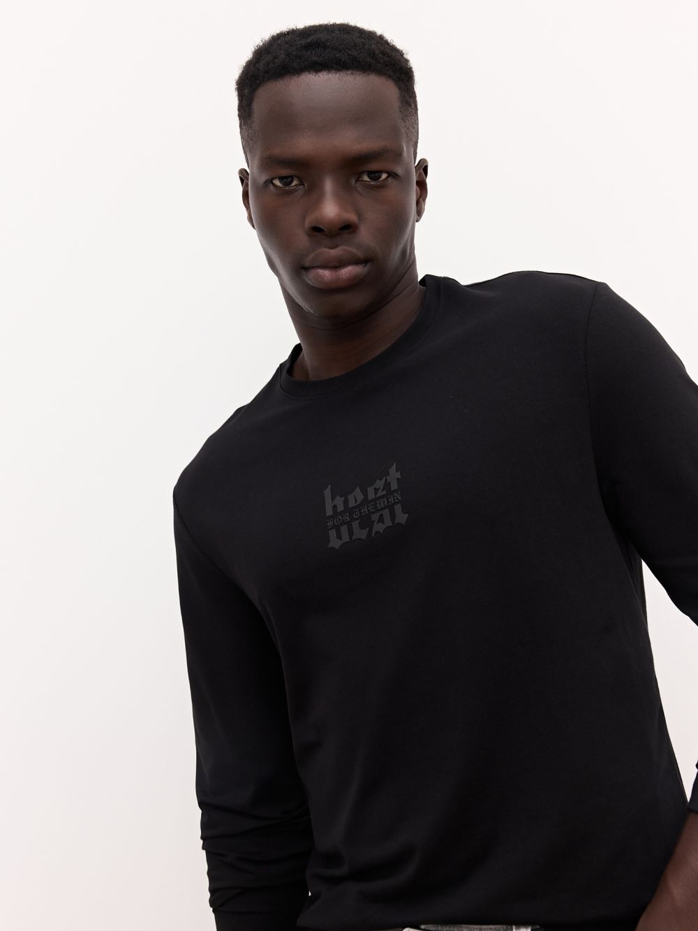 טי שרוול ארוך עם הדפס