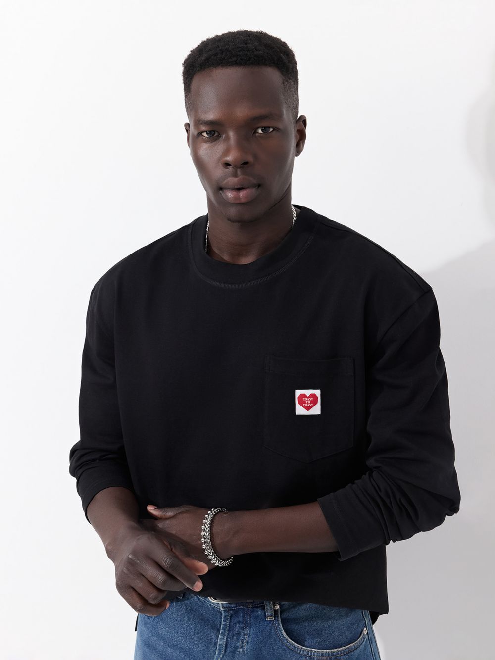 חולצת טישרט ארוכה עם כיס