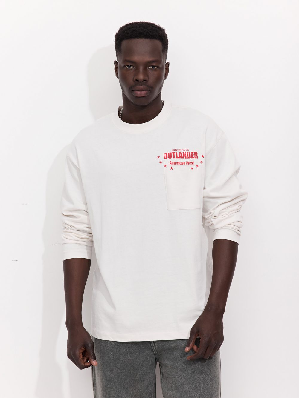 טי-שירט ארוכה עם כיס