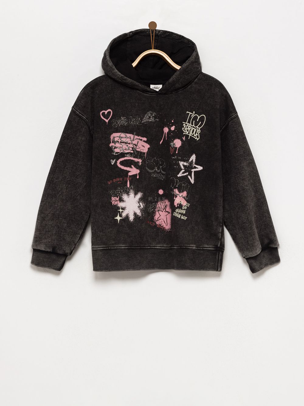 קפוצ’ון שטוף עם הדפס