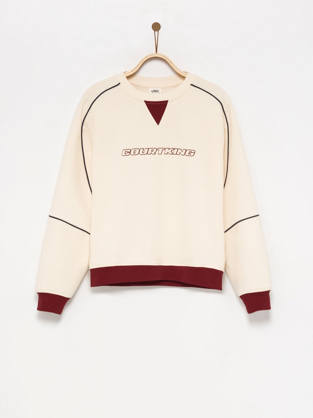 סווטשירט עם צווארון פולו