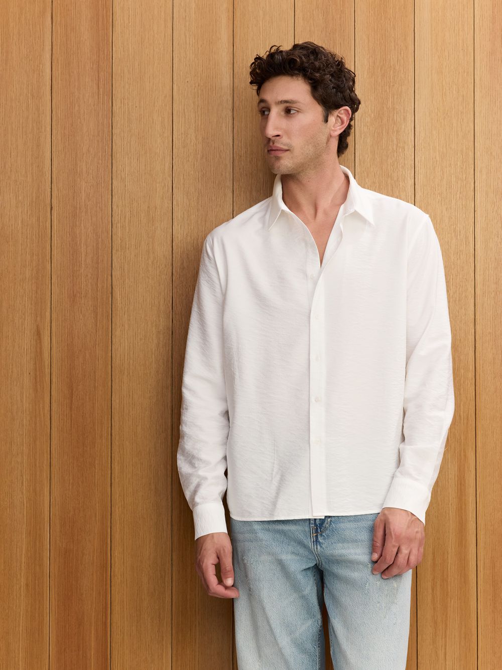 חולצה מכופתרת עם טקסטורה