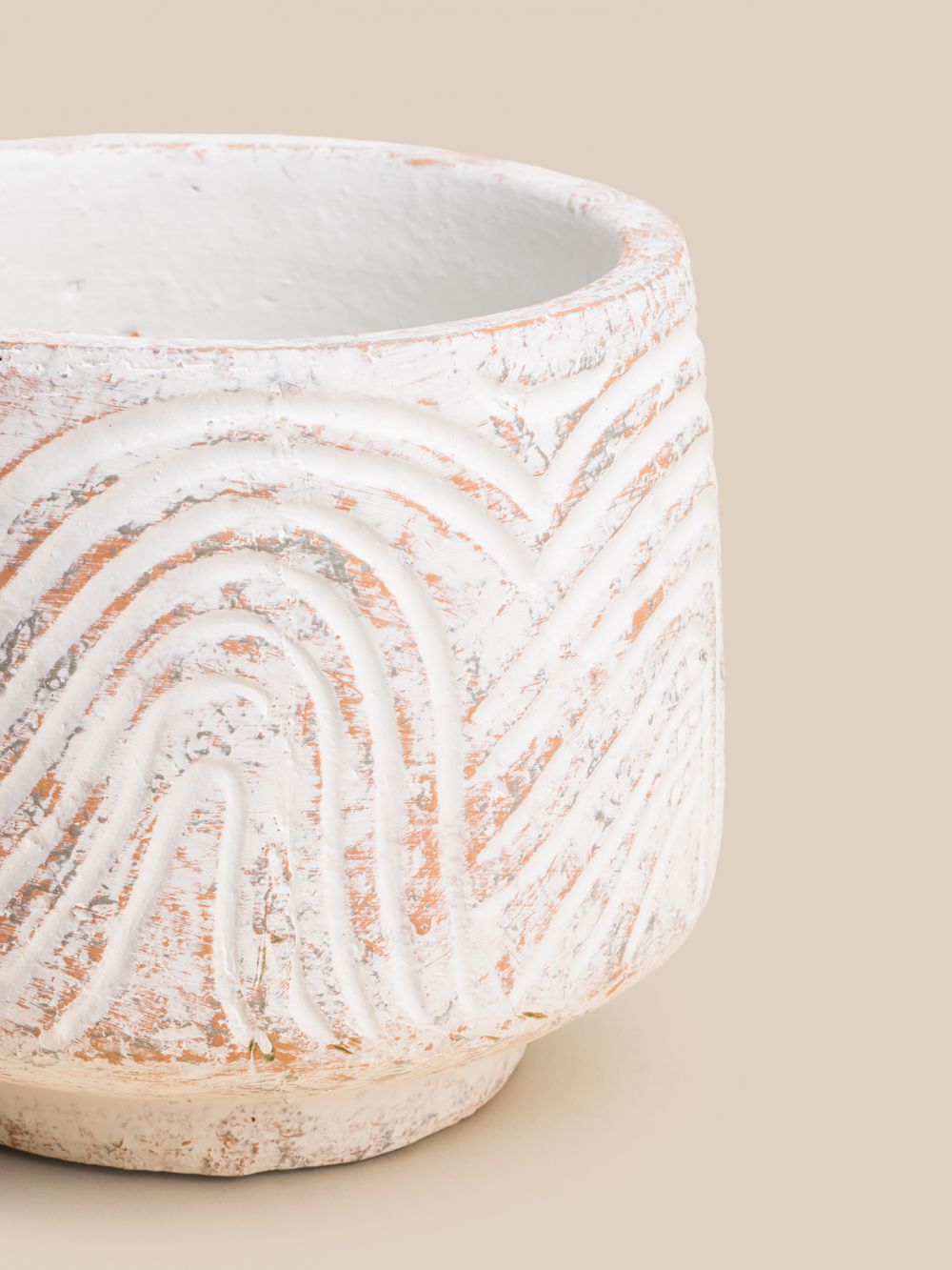 כלי לעציץ חריטת גלים CM20.5