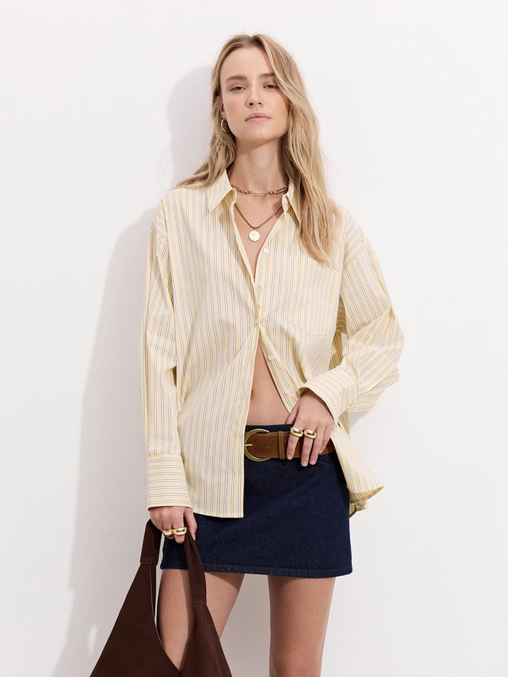 חולצת פופלין אוברסייז