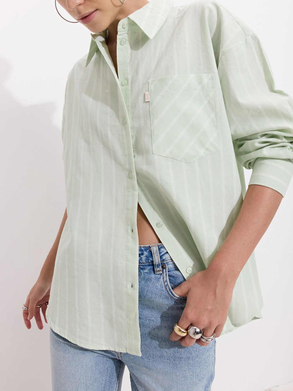 מכופתרת אוקספורד אוברסייז