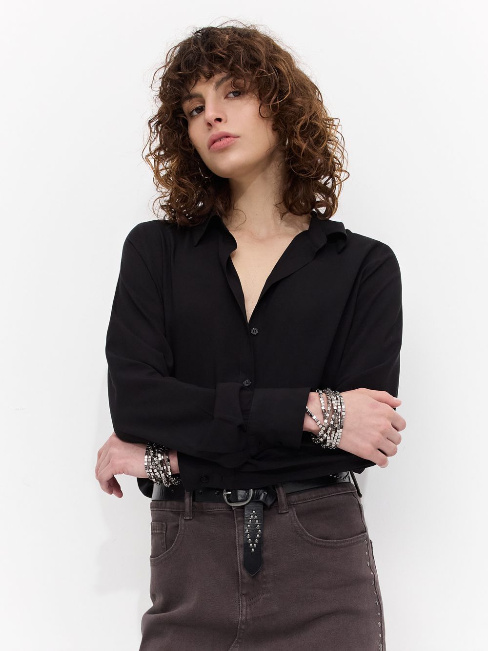 חולצה מכופתרת רכה