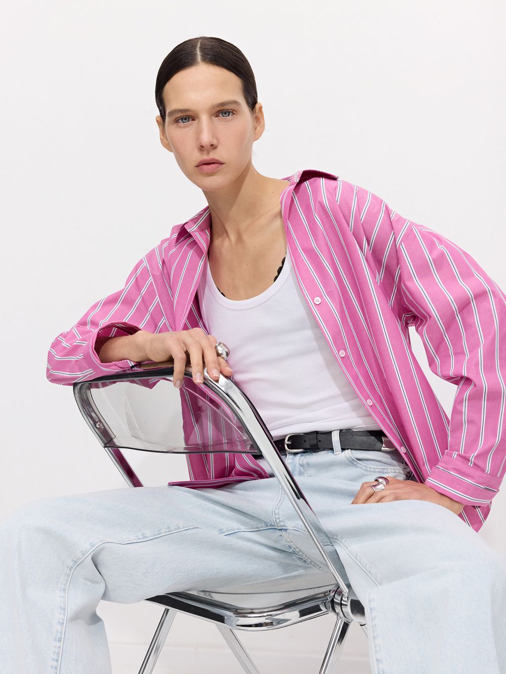 חולצה מכופתרת פופלין