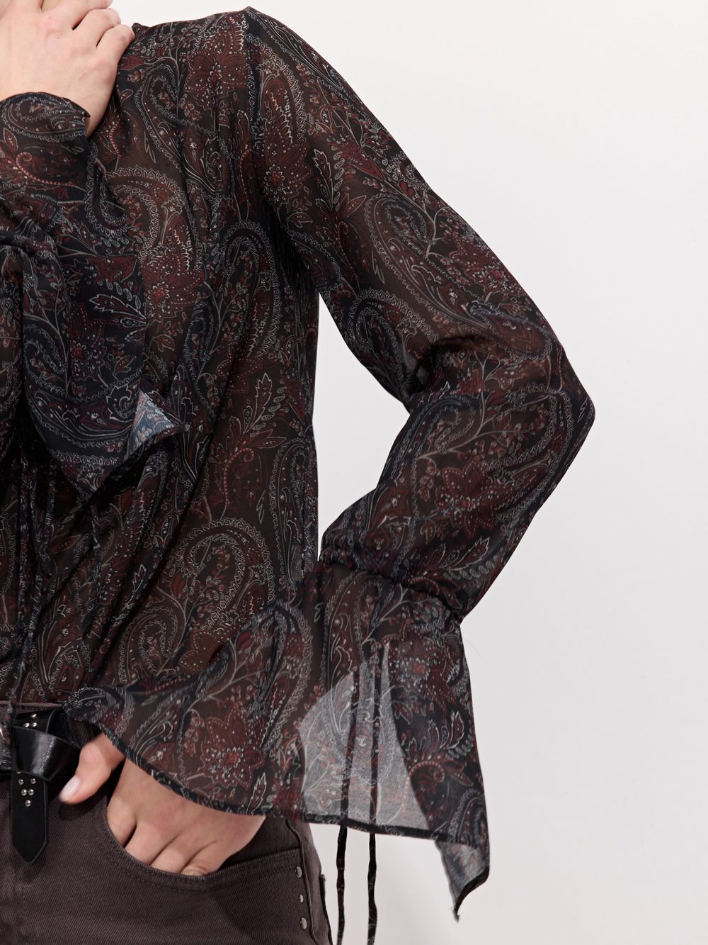 חולצת שיפון ארוכה