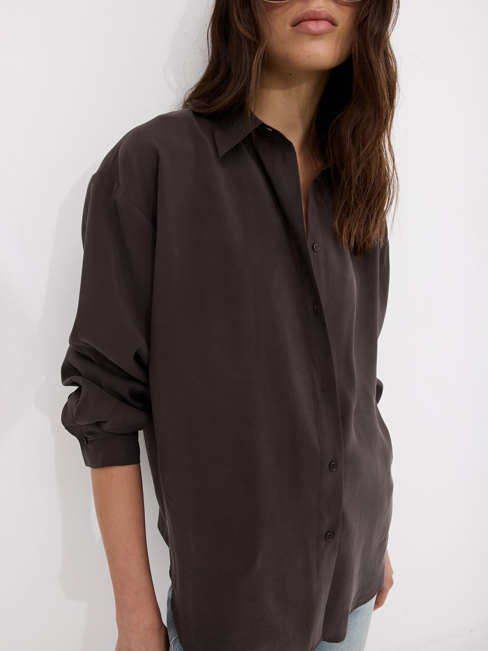 חולצה מכופתרת אוברסייז