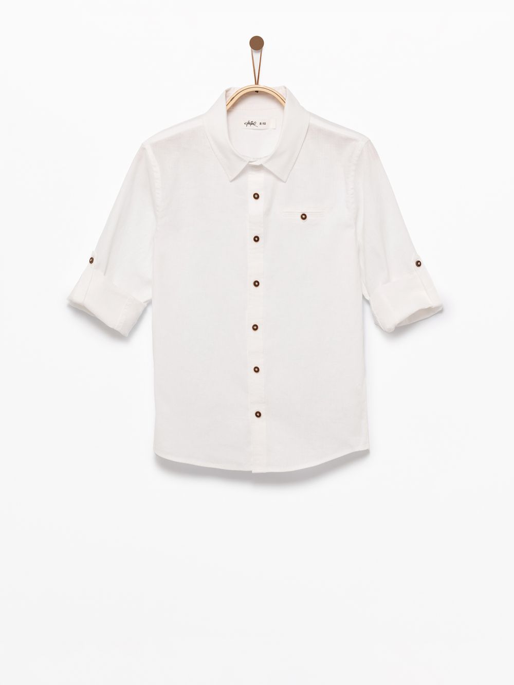 חולצת פשתן מכופתרת