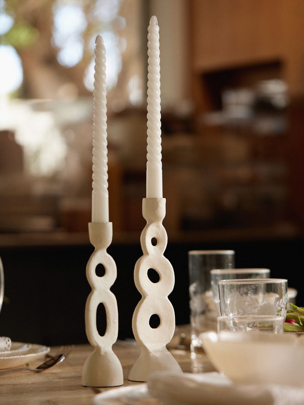 פמוט שני עיגולים 6.5X21CM