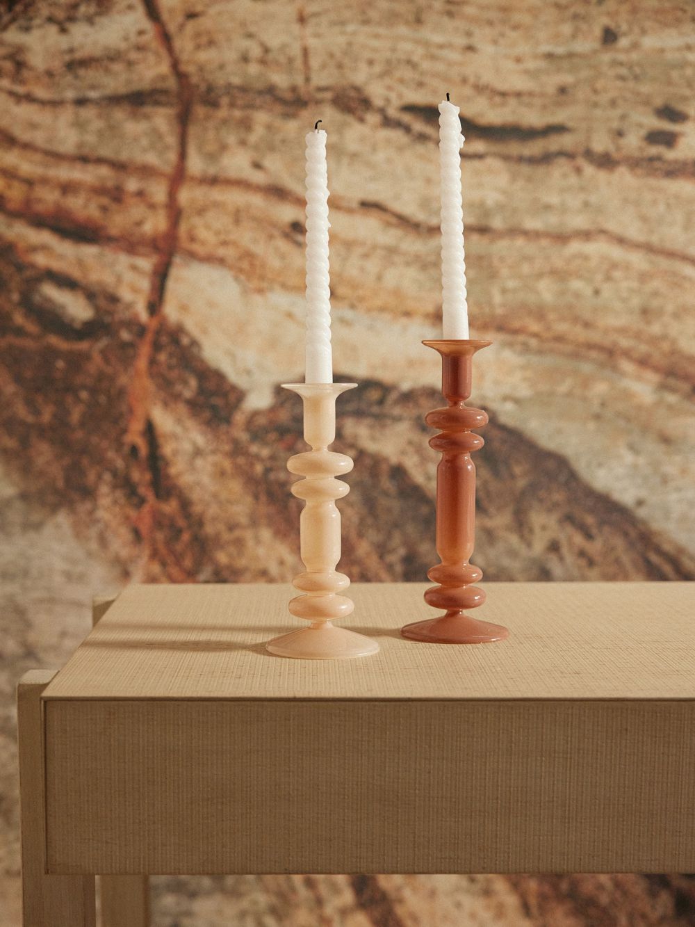 פמוט זכוכית 21 סמ