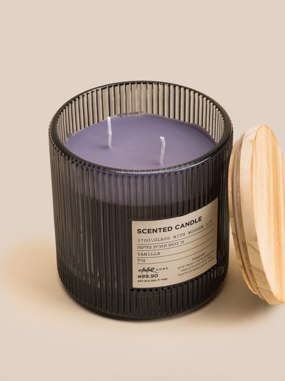 נר בכוס זכוכית פליסה