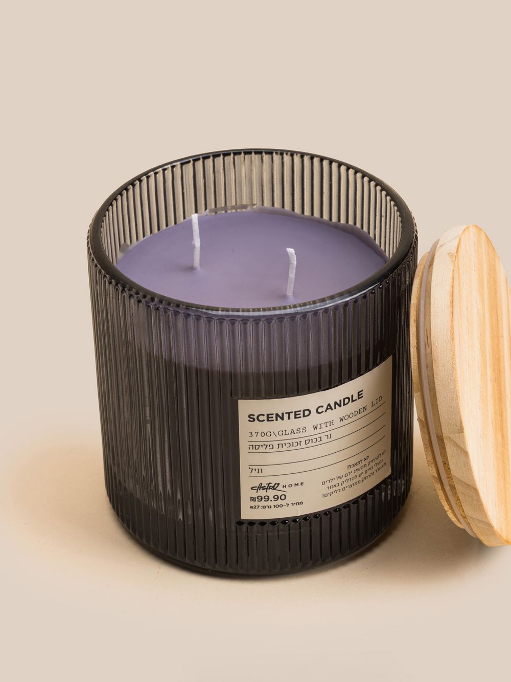 נר בכוס זכוכית פליסה