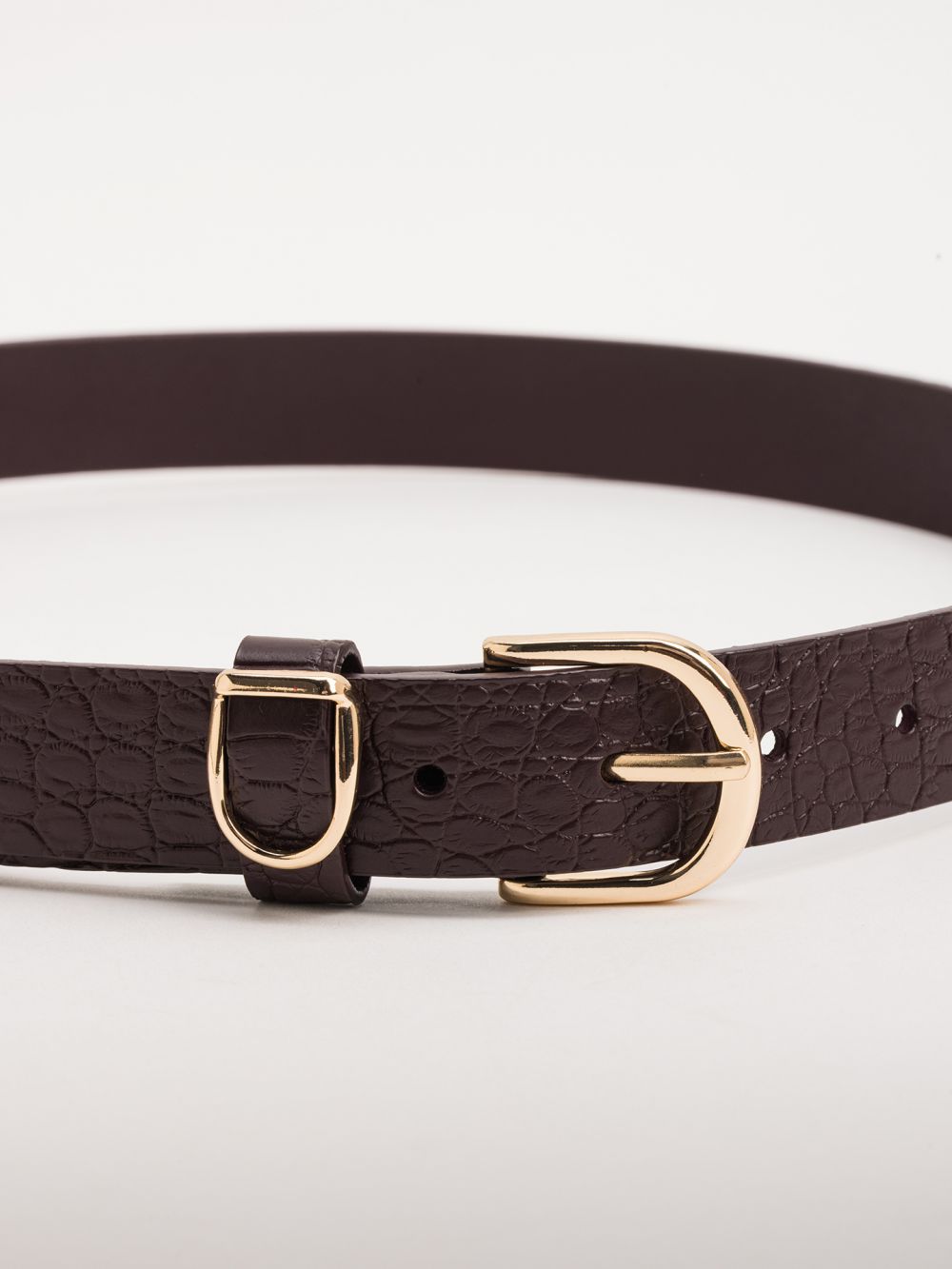 חגורת עור קרוקו