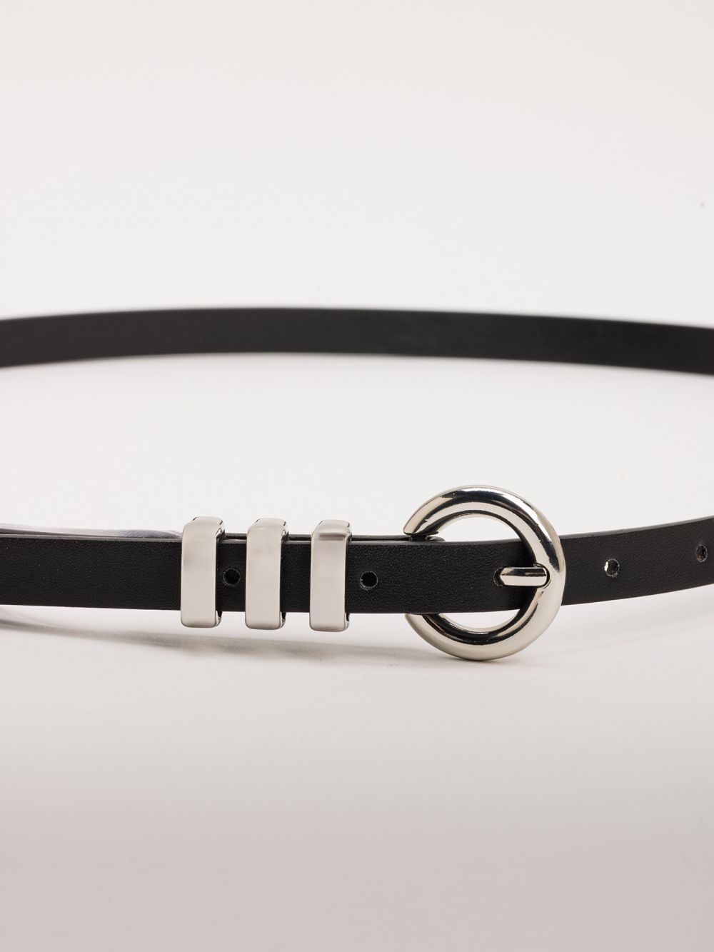 חגורה דקה עם טריפל מטאליק לופ