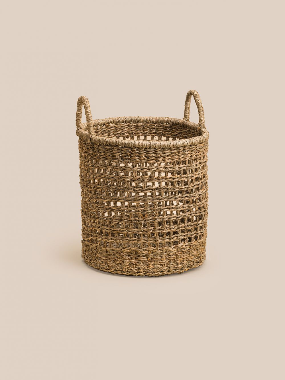 סל קש עגול עם ידיות 27X35X43 ס”מ