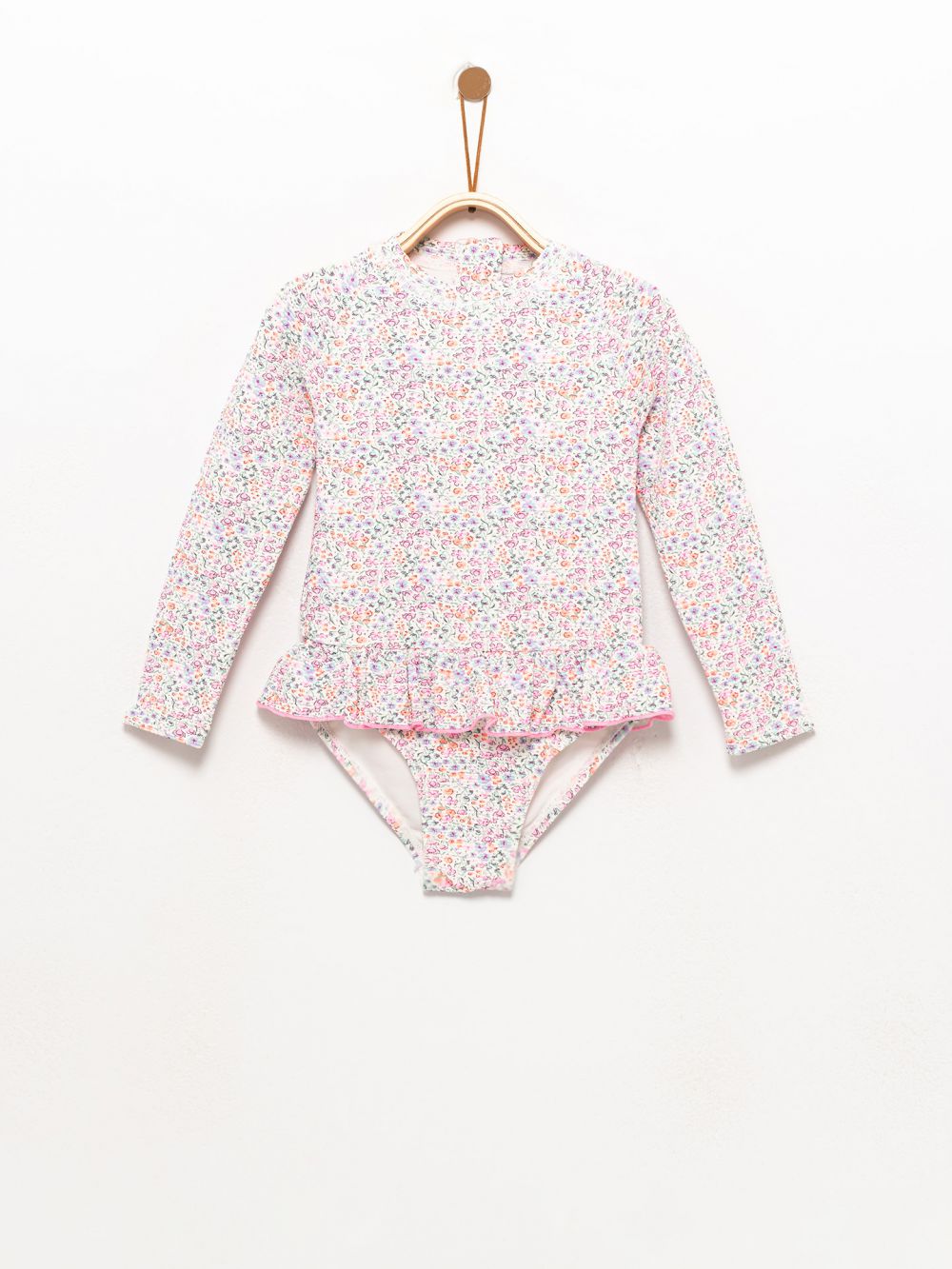 בגד ים מודפס שרוול ארוך