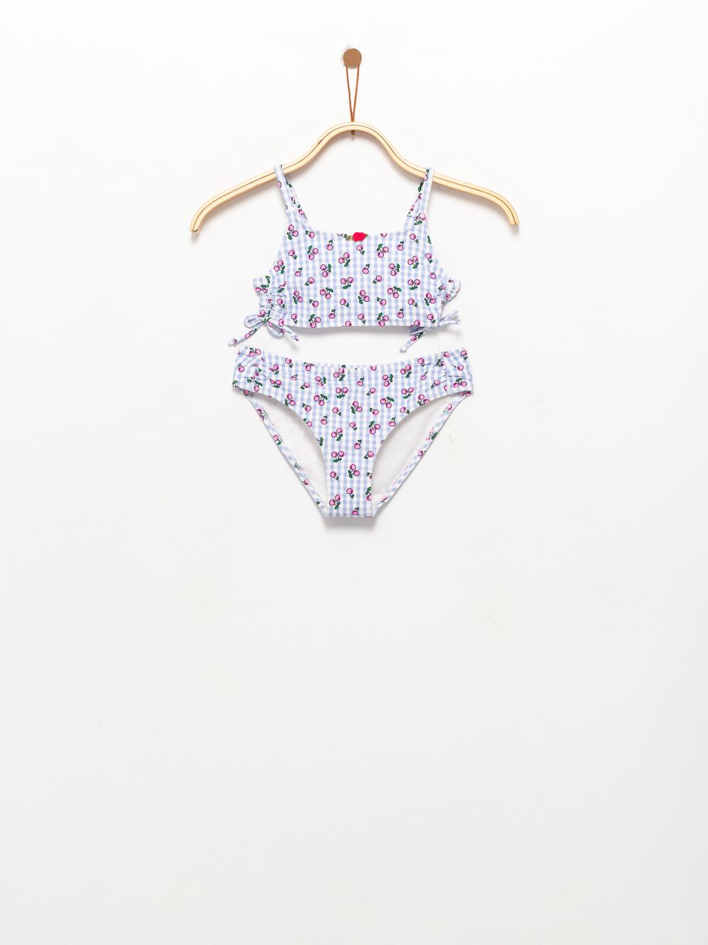 בגד ים משבצות ודובדבנים