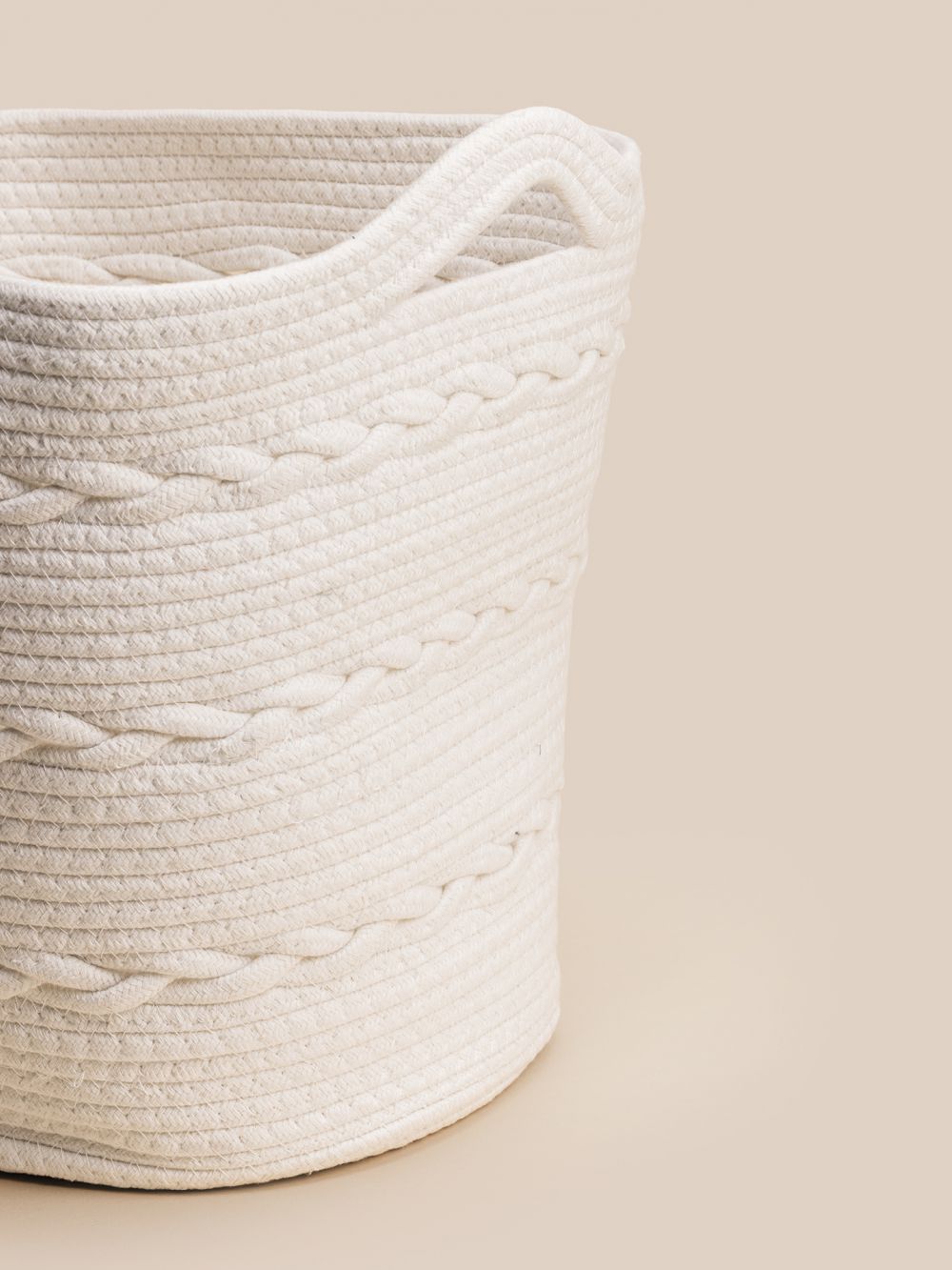 סל כותנה לבן 53X30CM