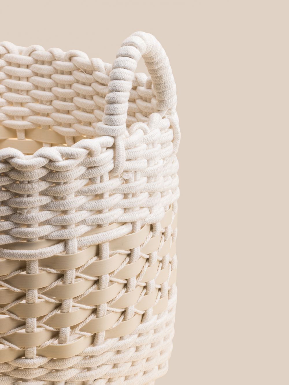 סלסלה אובלית מכותנה  37X37X32CM