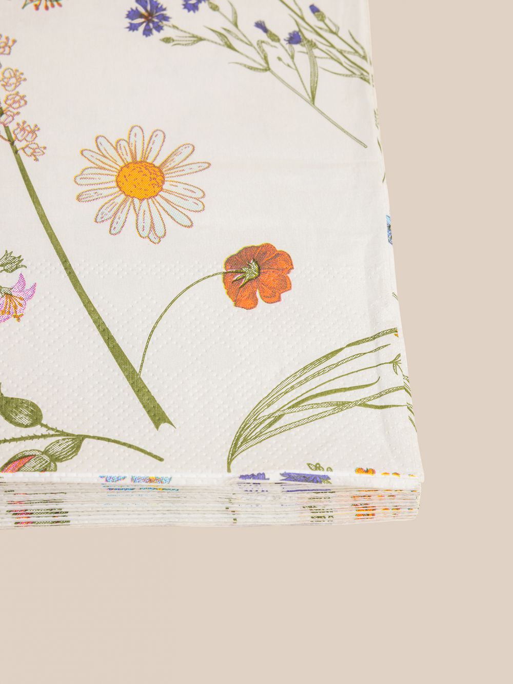 חבילת 20 מפיות נייר פרחי שדה