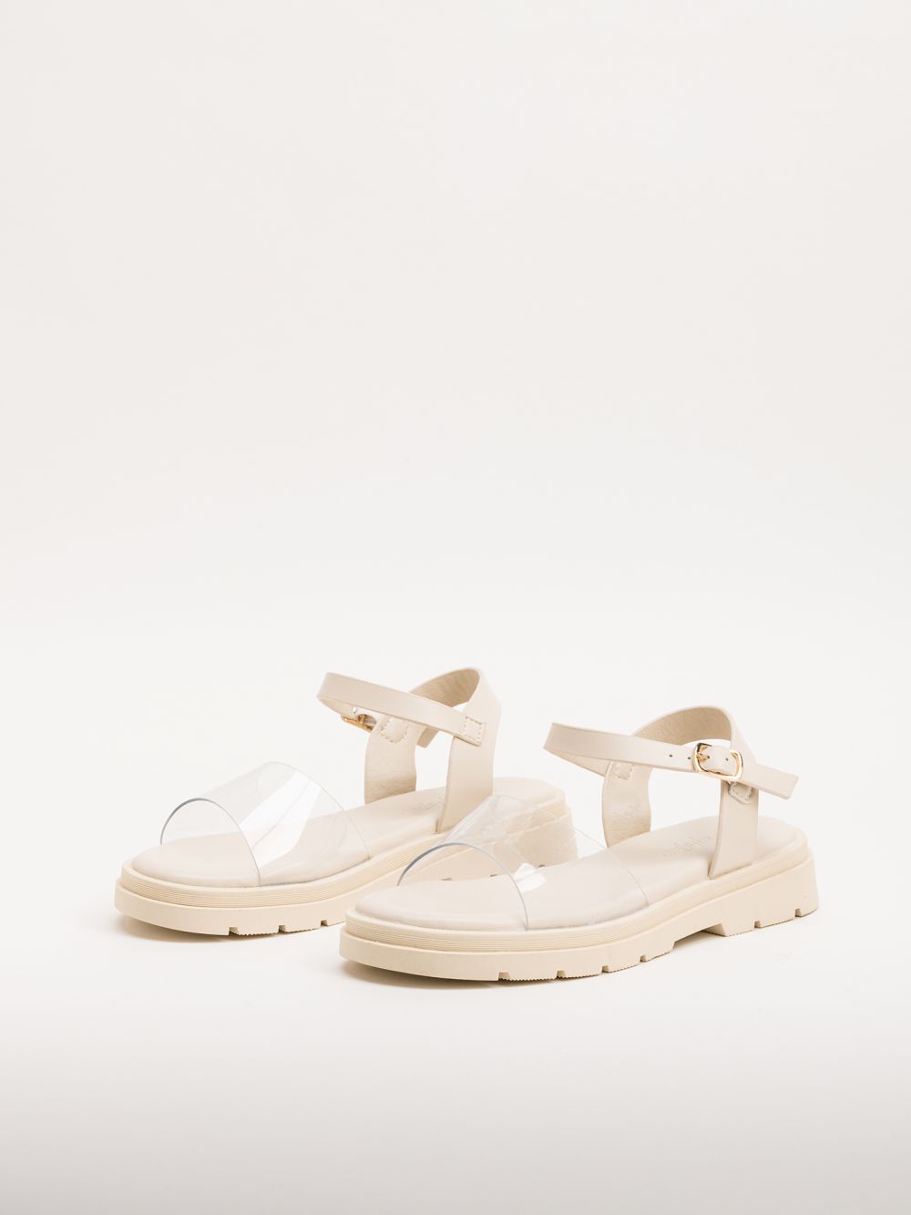 סנדלי טרקטור עם רצועות שקופות