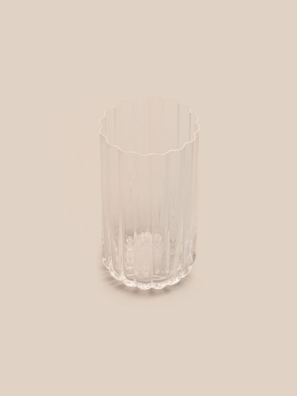 כוס זכוכית גבוהה פרח 440 מ”ל