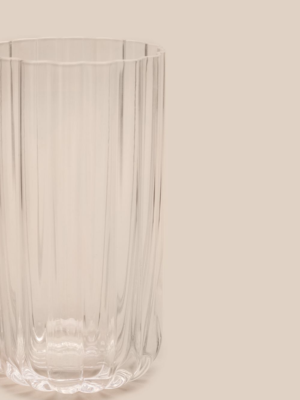 כוס זכוכית גבוהה פרח 440 מ”ל