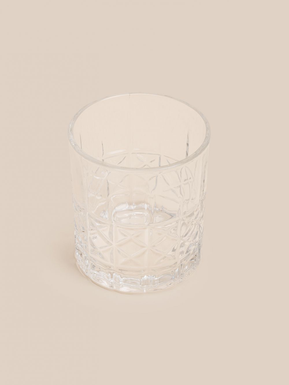 כוס זכוכית עבה עם חריטה 300 מ”ל