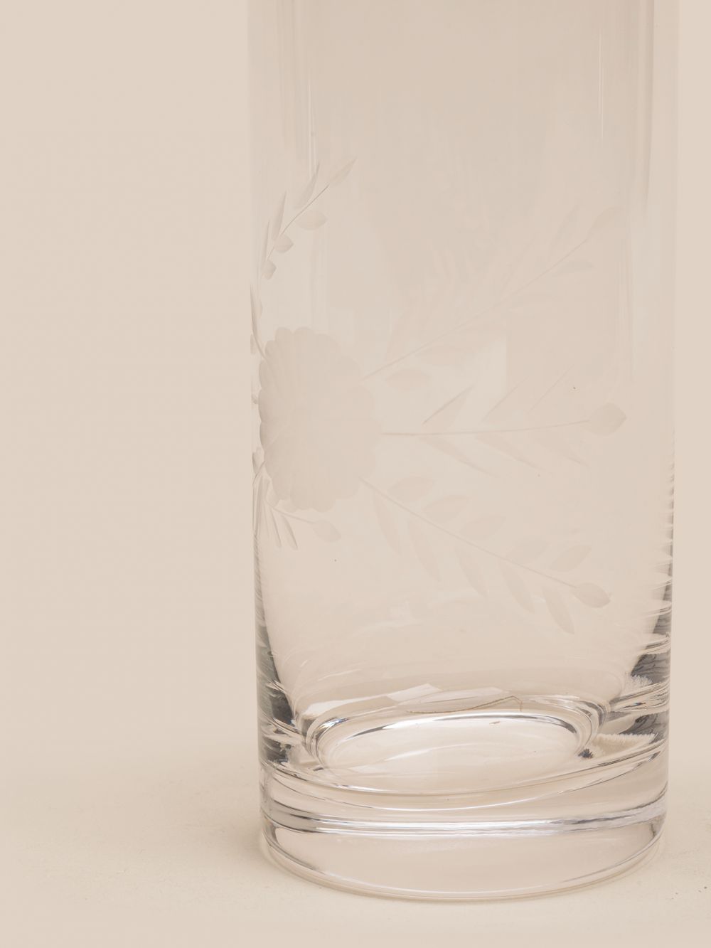 כוס שתיה גבוהה חריטה רים לבן 390 מל