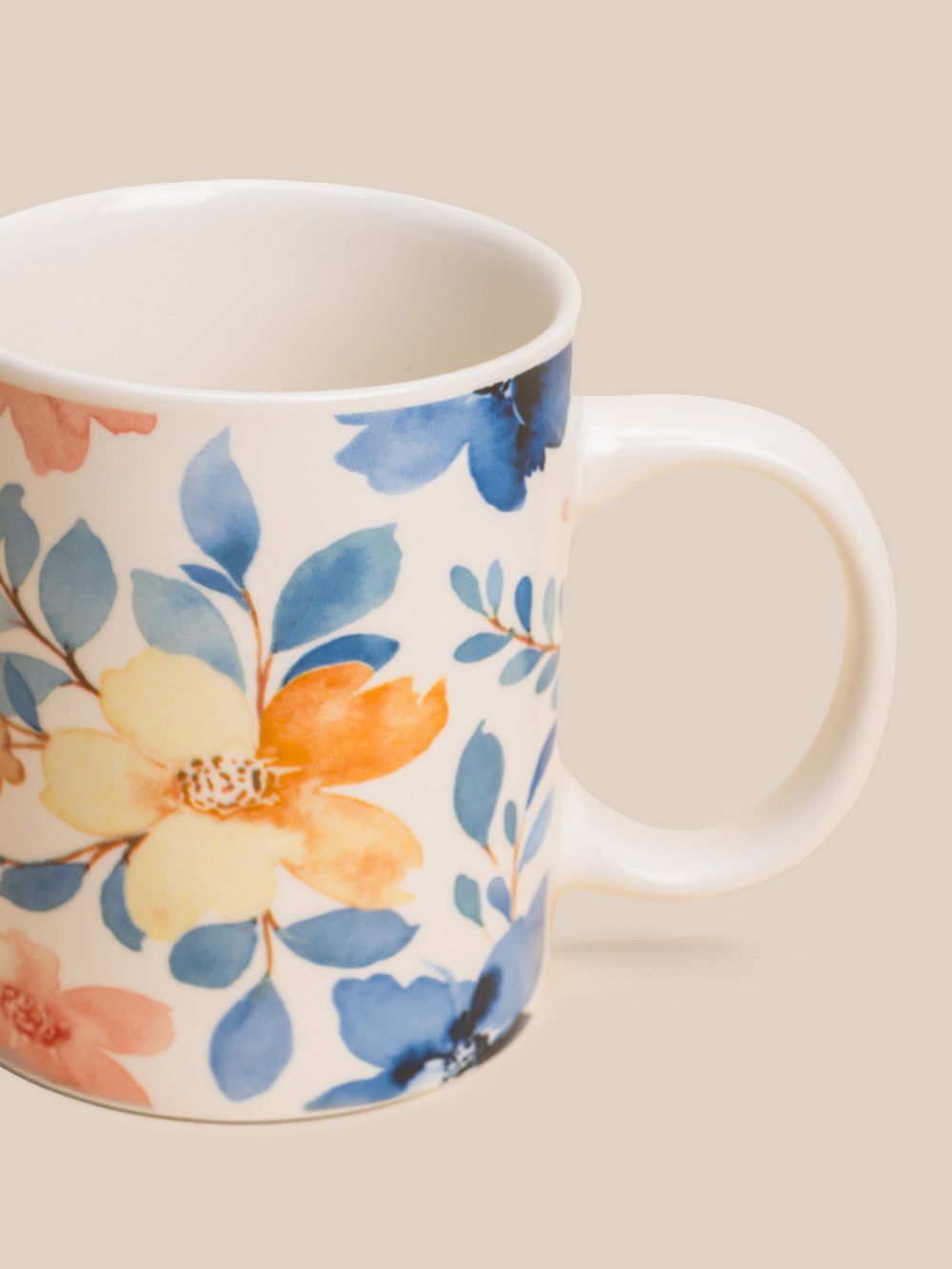 ספל שתיה חמה פרחוני 330ML